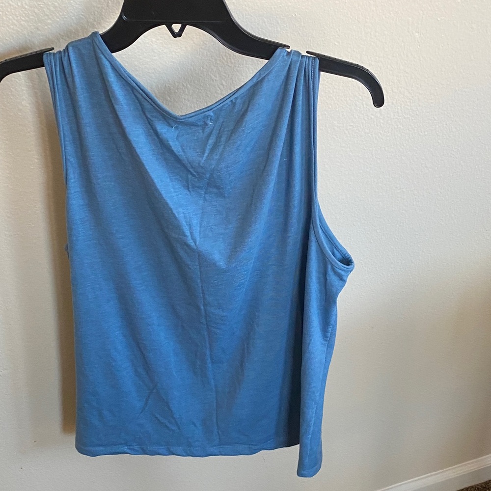 Max Studio Blue Tank Top - Picture 2 of 2